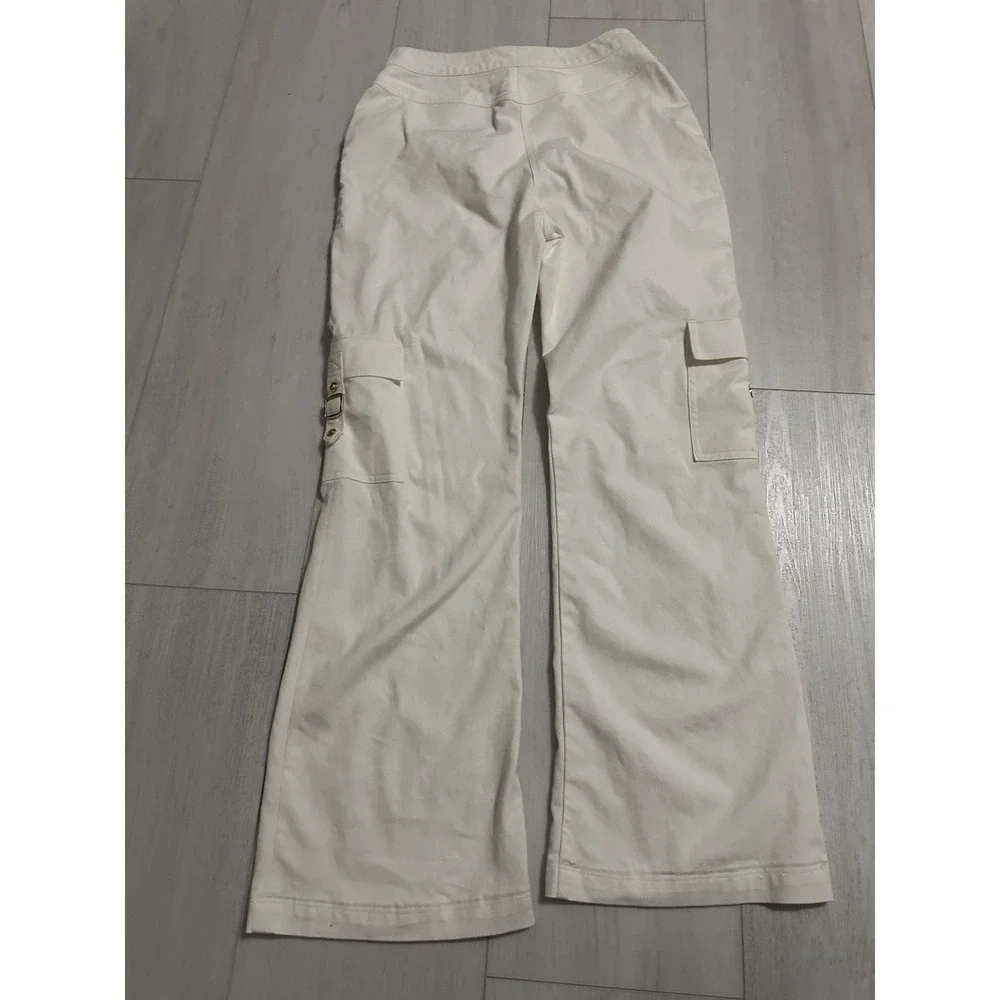 St John Sport Essentials By Marie Gray Pants Sz 6 Ivory Belted Gold Hardware